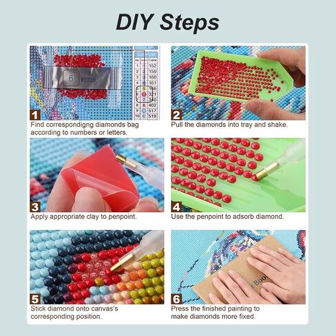 مجموعات الطلاء الماسي من Acudotr للبالغين، مجموعات فنية ماسية 5D DIY للمبتدئين، مجموعات طلاء ألماس كاملة الحفر لديكور جدار المنزل، فراشة، 12 × 12 بوصة in Saudi Arabia