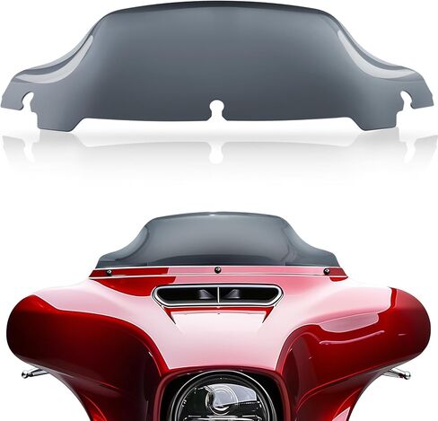 JMTBNO Smoke 9" Wave Windshield Windscreen Compatible for 2014-2024 Harley Davidson Touring Street Glide/Electra Glide/Ultra Limited/Tri Glide FLHT FLHX FLHXS FLHTK in Saudi Arabia