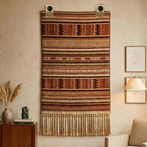 Tapestry Hangers Clamps 4 Pack Quilt Hanger for Wall for Display Textile Art Durable Metal Clips for Hanging Rugs Carpet Wall Display (4 Black) in Saudi Arabia