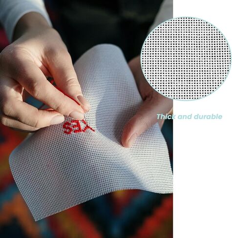 8Pack White Needlepoint Canvas, Pure Cotton Mesh Canvas Sheets, 13 Mesh Blank Embroidery Canvas Sheets for Knit and Crochet Projects (8 x 8 Inch) in Kuwait