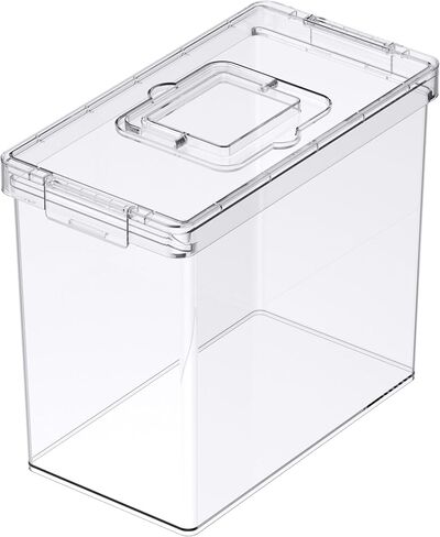 Simply Tidy Clear Letter File Storage Case with Top Handle - Waterproof & Dustproof Organizer for Documents, Craft Supplies & Office Materials, 1 Pack in Saudi Arabia