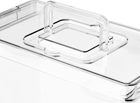 Simply Tidy Clear Letter File Storage Case with Top Handle - Waterproof & Dustproof Organizer for Documents, Craft Supplies & Office Materials, 1 Pack in Saudi Arabia