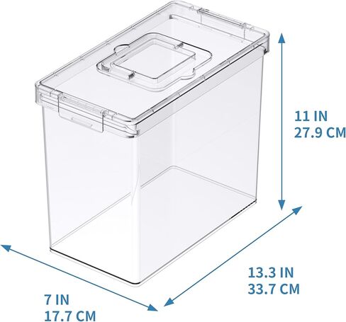 Simply Tidy Clear Letter File Storage Case with Top Handle - Waterproof & Dustproof Organizer for Documents, Craft Supplies & Office Materials, 1 Pack in Saudi Arabia