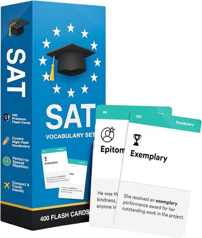 800+ SAT Vocabulary Flash Cards (2026–2027) – 800+ High-Yield Words with Memory Icons, Definitions & Sample Sentences for SAT/PSAT Test Prep to Achieve Higher Score in Saudi Arabia