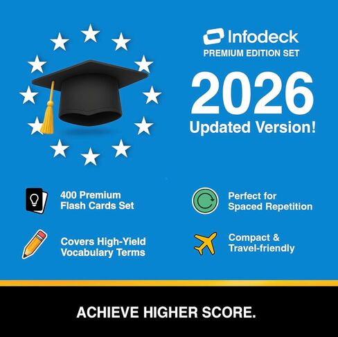 800+ SAT Vocabulary Flash Cards (2026–2027) – 800+ High-Yield Words with Memory Icons, Definitions & Sample Sentences for SAT/PSAT Test Prep to Achieve Higher Score in Saudi Arabia