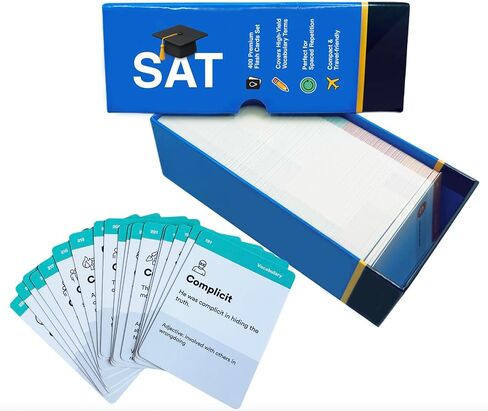 800+ SAT Vocabulary Flash Cards (2026–2027) – 800+ High-Yield Words with Memory Icons, Definitions & Sample Sentences for SAT/PSAT Test Prep to Achieve Higher Score in Saudi Arabia