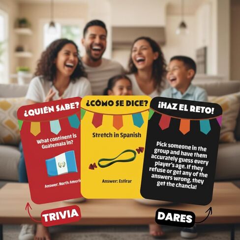 Viral Studios ¿Cómo Se Dice? – Hilarious Spanish Party Card Game, “Chancla" Included | Funny Latino Game for Families & Adults Game Night | Spanish Trivia for No Sabo Kids | 3+ Players in Saudi Arabia