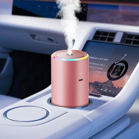 معطر هواء السيارة الذكية، موزع معطر هواء للسيارة مع عطر 100 مل، يدوم طويلاً 6 أشهر، ضوء مزامنة الموسيقى RGB، تشغيل/إيقاف تلقائي، 5 موزع روائح عطرية قابل للتعديل وقابل لإعادة الشحن، كولونيا in Kuwait
