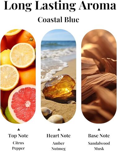 معطرات هواء السيارة، معطر السيارة المعلق باللون الأزرق الساحلي من كولوميكس، عبوتين، مزيل رائحة الزيت العطري التلقائي، رائحة طبيعية تدوم طويلاً، ملحقات موزع روائح السيارة لمرآة الرؤية الخلفية in Kuwait