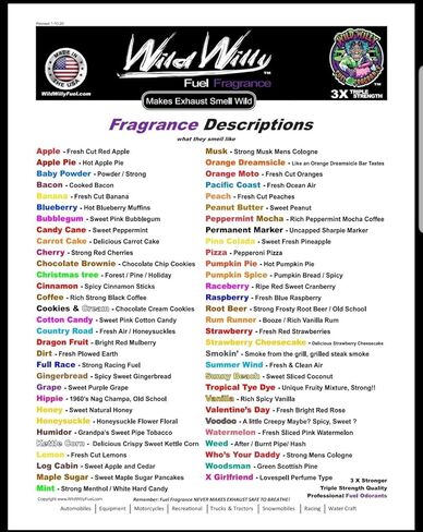 عطر/رائحة وقود Wild Willy Cherry، زجاجة سعة 118 مل، متوافقة مع وقود الميثانول والكحول والغاز والنيترو ووقود الديزل! in Kuwait