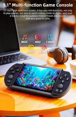 5.1 Inch Portable Retro Video Game Console Nostalgia Handheld Gaming Eevice MP4 MP3 Music Children's Electronic Game Toys Birthday Suitable for Home/Outdoors/Travel in Saudi Arabia