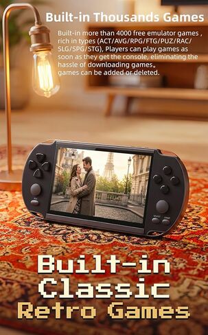 5.1 Inch Portable Retro Video Game Console Nostalgia Handheld Gaming Eevice MP4 MP3 Music Children's Electronic Game Toys Birthday Suitable for Home/Outdoors/Travel in Saudi Arabia