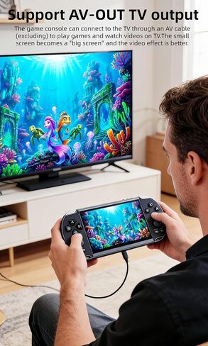 5.1 Inch Portable Retro Video Game Console Nostalgia Handheld Gaming Eevice MP4 MP3 Music Children's Electronic Game Toys Birthday Suitable for Home/Outdoors/Travel in Saudi Arabia