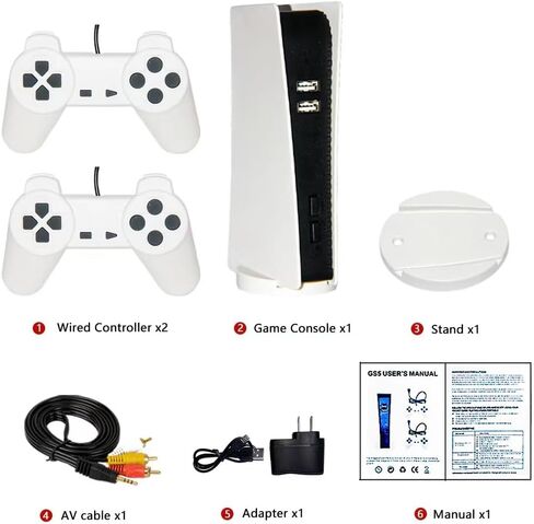 Game Station 5 USB Wired Video Game Console with 200 Classic Games 8 Bit GS5 TV Console Retro Handheld Game Player AV Output in Saudi Arabia