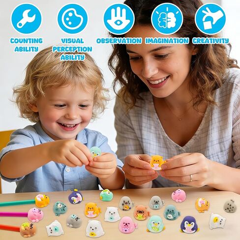 20 pcs Ocean Animal Pencil Topper Erasers for Kids Classroom Prizes, 3D Funny Pencil Top Erasers for Kids Class Treasure Box,Game Rewards,Party Favors, Non-Removable in Saudi Arabia
