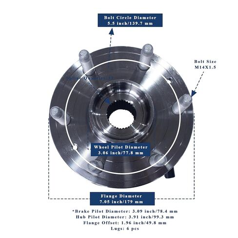 515160 Wheel Hub Bearing Assembly Compatible with Chevrolet Chevy Silverado 1500 Silverado 1500 LD 2015-2020 Suburban Tahoe GMC Sierra 1500 Limited Yukon XL Cadillac Escalade ESV XTS in Saudi Arabia