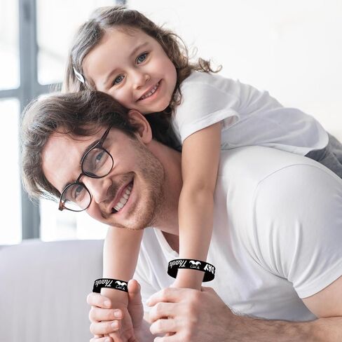 24 Pieces Happy Father's Day Rubber Wristbands,Fathers Day/Best Dad Ever Themed Birthday Party Supplies Decorations Gifts Prize Goodie Bag Favors Silicone Wristband in Saudi Arabia