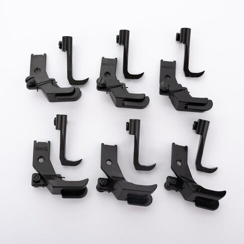 for JUKI Brand DNU-1541 Singer Brand CONSEW Brand 206RB 225 226 226R 6 Sets Walking FEET with Right Left Edge (#S585R 1/8 3/16 1/4 + #S585L 1/8 3/16 1/4) in Saudi Arabia