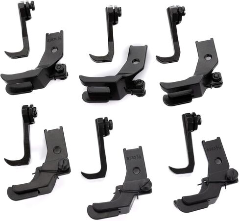 for JUKI Brand DNU-1541 Singer Brand CONSEW Brand 206RB 225 226 226R 6 Sets Walking FEET with Right Left Edge (#S585R 1/8 3/16 1/4 + #S585L 1/8 3/16 1/4) in Saudi Arabia