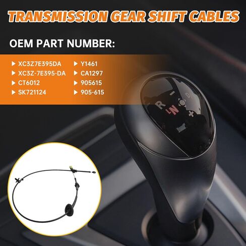 XC3Z-7E395-DA Automatic Transmission Shift Cable Compatible with Ford F250 F350 F450 F550 Super Duty 1999-2004 5.4L 6.8L,For Excursion 2000-2005,Replace 905-615 Y1461 CA1297 in Saudi Arabia