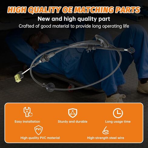 XC3Z-7E395-DA Automatic Transmission Shift Cable Compatible with Ford F250 F350 F450 F550 Super Duty 1999-2004 5.4L 6.8L,For Excursion 2000-2005,Replace 905-615 Y1461 CA1297 in Saudi Arabia