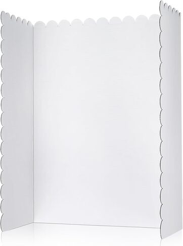 24 Pcs 24 x 36 Inch Trifold Poster Display Boards White for Science Fair Presentation Projects Photo Exhibition Display Tri fold Board Foldable Paperboard for School Supplies Bulk Business in Saudi Arabia