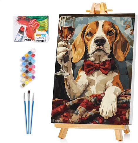 Framed Paint by Numbers Kit for Adults Beginner & Kids Ages 8-12, Funny Cat Paint by Numbers with frame, without Easel, DIY Acrylic Number Painting for Adults Animal for Home Decor Gift 8 x 12 Inch in Saudi Arabia