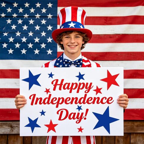 420pcs Patriotic Stars Cutouts 4th of July Cardboard Stars Cutouts Red White and Blue Decorations for Patriotic Theme Party Decor, Assorted Sizes in Kuwait