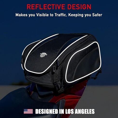 Nomad Motorcycle Tail Bag 18-22L – Expandable Waterproof Rear Seat Bag, Sissy Bar Luggage, Helmet Fits, Touring Motorcycle Bag, Cruiser, Sportster, Softail, Dyna, Dual Sport in Saudi Arabia