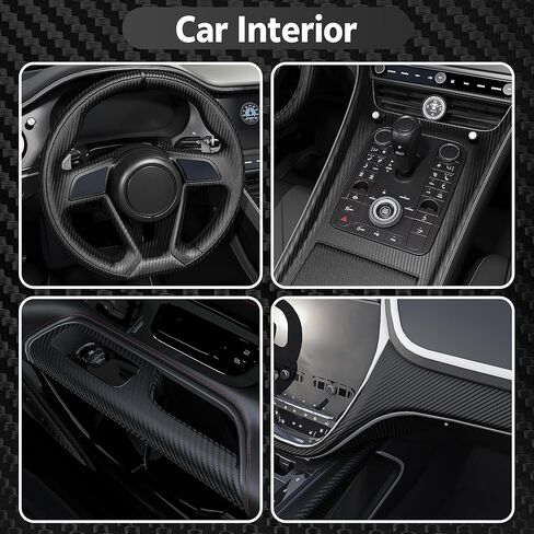 Arespark 3D Black Carbon Fiber Vinyl Wrap, Self Adhesive Car Wrap Film Stickers for Auto Cars DIY Decals Sheet with Air Release Bubble Free Including Tool Kits (1ft x 5ft) in Saudi Arabia