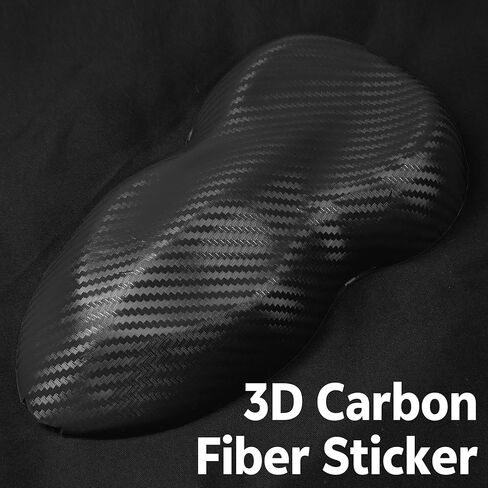 Arespark 3D Black Carbon Fiber Vinyl Wrap, Self Adhesive Car Wrap Film Stickers for Auto Cars DIY Decals Sheet with Air Release Bubble Free Including Tool Kits (1ft x 5ft) in Saudi Arabia