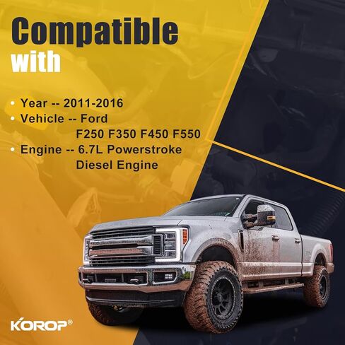 KOROP 6.7 Powerstroke fuel filter Water Separator Kit Compatible with 2011-2016 Ford F250,F350,F450,F550 Super Duty 6.7L Diesel Engine Replaces FD4615 BC3Z-9N184-B in Kuwait