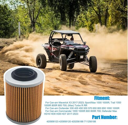 420956123 استبدال فلتر الزيت Maverick X3 لـ Can Am 1000R Max Turbo R RR Sport 1000 Sea Doo Skidoo Spark 900 Outlander 400 450 500 570 650 800 850#420956120 420256188 مع حلقات دائرية، حزمة من 2 in Saudi Arabia