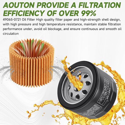 2 قطعة فلتر زيت 49065-0721 متوافق مع محرك كاواساكي FR600V FR691V FR730V FX600V FX730V FS691V FX691VFR651V FS651V استبدال المحرك 49065-7007 in Kuwait