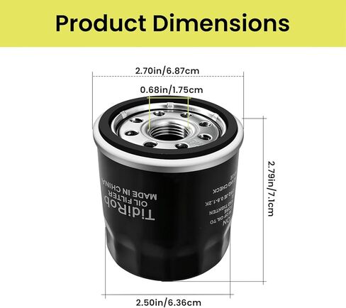 4 Pack 49065-0724 Oil Filter Replace AM107423 49065-7010 for Kawasaki FX801V FX850V FX1000V FJ180V FH381-721V FH601-770D Engines Lawn Mower in Saudi Arabia