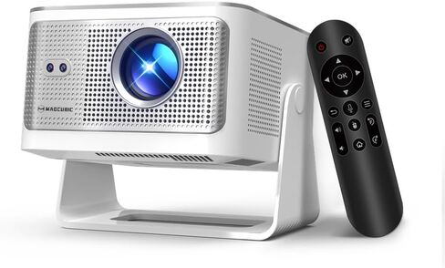 Smart Projector with 4K 8K Support, Mini Projector with Wifi6 and Bluetooth5.4, 600 ANSI, Auto Focus & Obstacle Avoidance 1080P Portable Movie Proyector for Home Outdoor, Magcubic HY350Max in Saudi Arabia