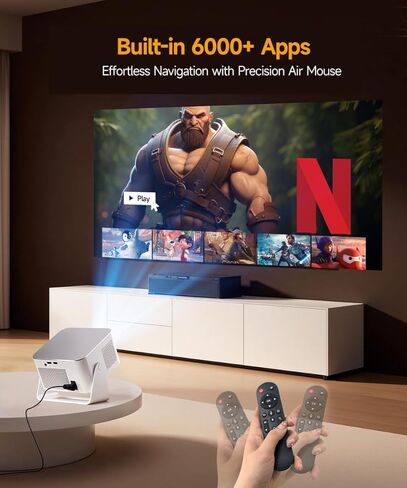 Smart Projector with 4K 8K Support, Mini Projector with Wifi6 and Bluetooth5.4, 600 ANSI, Auto Focus & Obstacle Avoidance 1080P Portable Movie Proyector for Home Outdoor, Magcubic HY350Max in Saudi Arabia