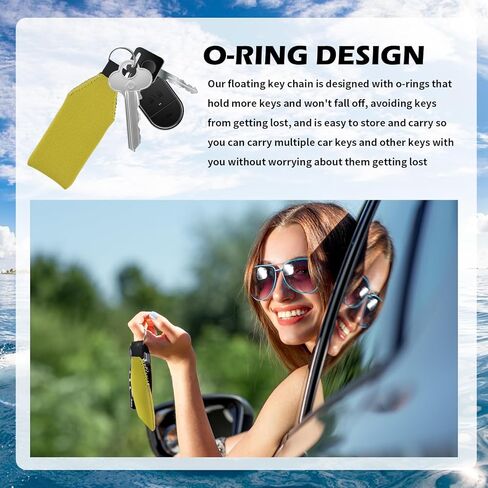2PCS Floating Key Chain for Boating,Floating Keychain with O Ring,Water Resistant Boat Key Float Car Accessories in Saudi Arabia