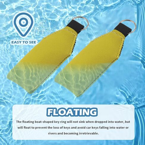 2PCS Floating Key Chain for Boating,Floating Keychain with O Ring,Water Resistant Boat Key Float Car Accessories in Saudi Arabia