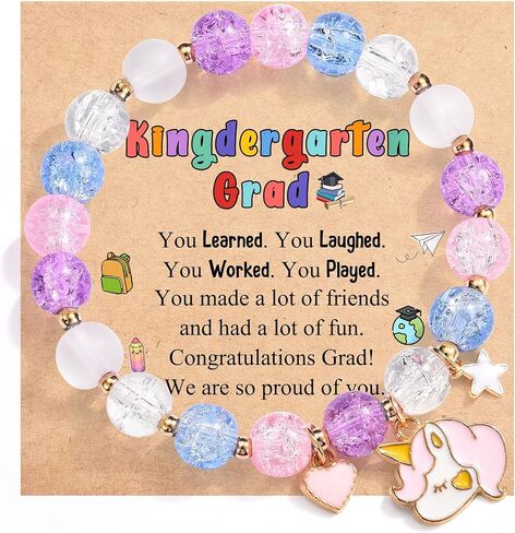 رياض الأطفال ما قبل المدرسة هدايا التخرج للفتيات، 2026 رياض الأطفال ما قبل الروضة سوار التخرج الديكور للأطفال طلاب الصف حفيدة ابنة أخت ابنة مع بطاقة التخرج in Kuwait