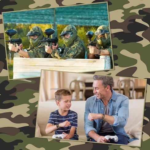 Hungdao 24 Pcs Camo Slap Bracelets for Kids Assorted Army Slap Bracelets Green Camouflage Military Wristbands for Kids Adult Army Party Birthday Favors Decorations Supplies in Kuwait