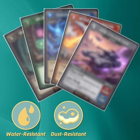 أكمام قرش ناعمة شفافة 600 قيراط متوافقة مع MTG وPokémon - تحميل علوي محكم، 100 ميكرومتر PP لممارسة ما قبل البطولة، والتخزين المنزلي، والمجلدات واللعب العادي (63 × 88 مم) in Kuwait