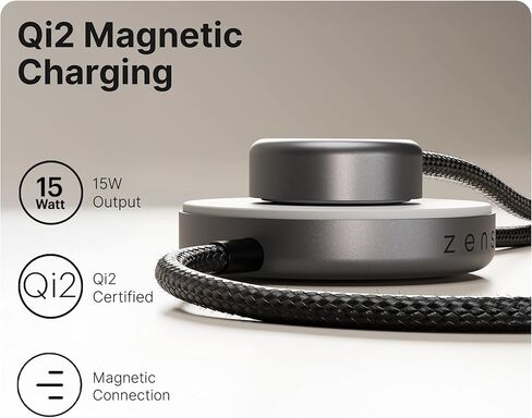 محطة شحن معيارية 4 في 1 من ZENS MagSafe لأجهزة iPhone وAirPods وApple Watch وiPad، تدعم وضع الاستعداد iOS 17، ومحول طاقة 65 وات متضمن in Saudi Arabia