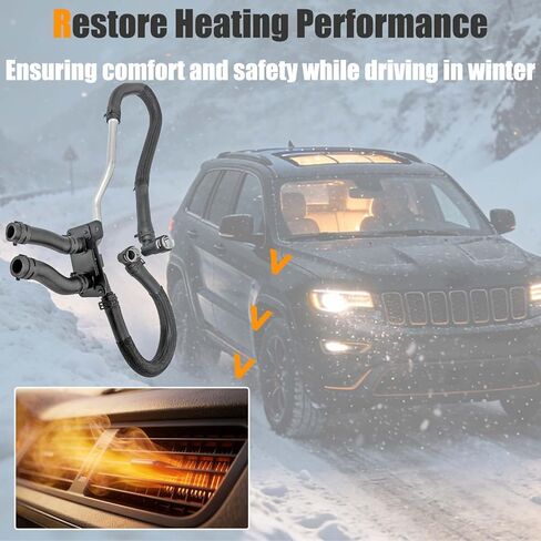 مجموعة خرطوم سخان 55038032AK متوافقة مع Jeep Grand Cherokee 5.7L V8 2011-2017، متوافقة مع Dodge Durango 2011-2014، استبدال خرطوم السخان الأساسي 55038032AE in Kuwait