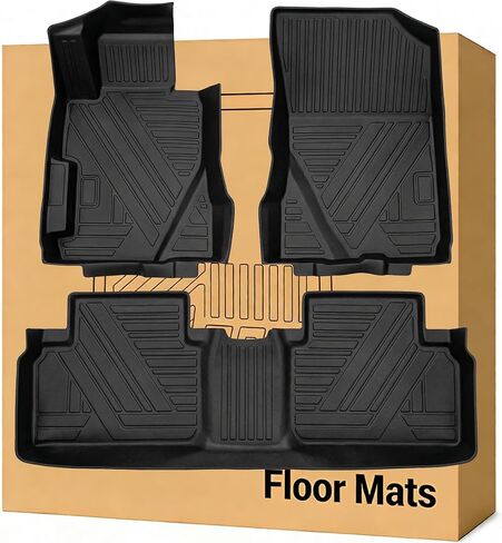 Floor Mats Compatible with 2006-2011 Honda Civic Sedan，All Weather Waterproof Durable Anti-Slip Odorless Custom-fit Front Rear Rows Full Set Carpet Protection TPE Liner in Saudi Arabia
