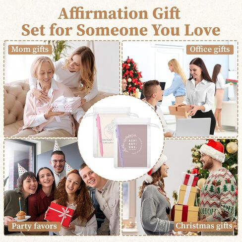 24 Set/48 Pcs Positive Affirmation Gifts Set Mini Notebooks Bulk With Positive Motivational Pens Keychain Organza Bags Encouragement Motivational Inspirational Gifts Bulk For Women Stress Relief Self Care in Kuwait