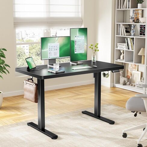 Marsail Whole Table Top, 55" x 30" Inch One-Piece Standing Desk Top, 6" Extra Wide,1.18" Thick Rectangular Black Wood Board for Height Adjustable Desk & Home Office in Saudi Arabia