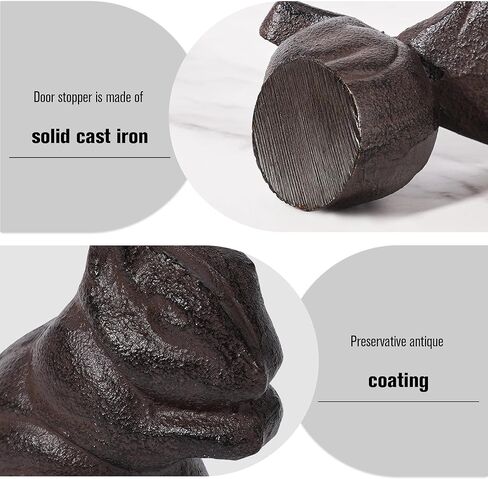 Cast Iron Chipmunk Door Stop – Heavy Duty Floor Stopper with Animal Squirrel Design, Decorative Door Wedge for Home, Kitchen or Office in Saudi Arabia