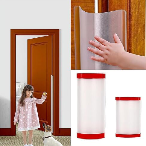 2-Pack Door Pinch Protectors - Child Safety Hinge Covers for 90° & 180° Doors, Baby Proofing Finger Guard for Home Gates & Frames, Anti-Pinch Shield in Kuwait