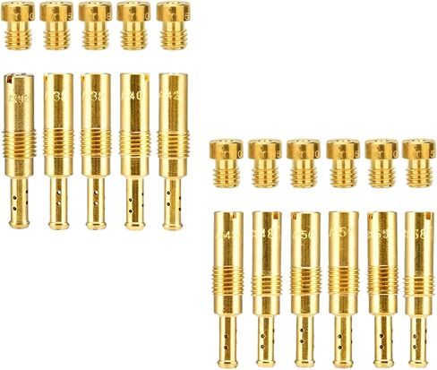 Carburetor Jet Kit, Carburetor Main Jet and Slow Jet, Slow Pilot Jet Kit, Compatible with Nibbi PWK Keihin Honda OKO Yamaha PWM CVK (Gold) in Saudi Arabia